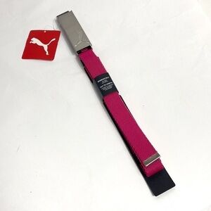 Puma beetroot purple cut to length webbing belt NWT